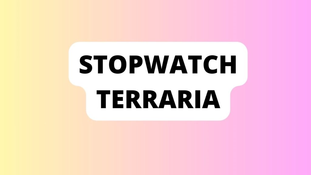 Stopwatch Terraria
