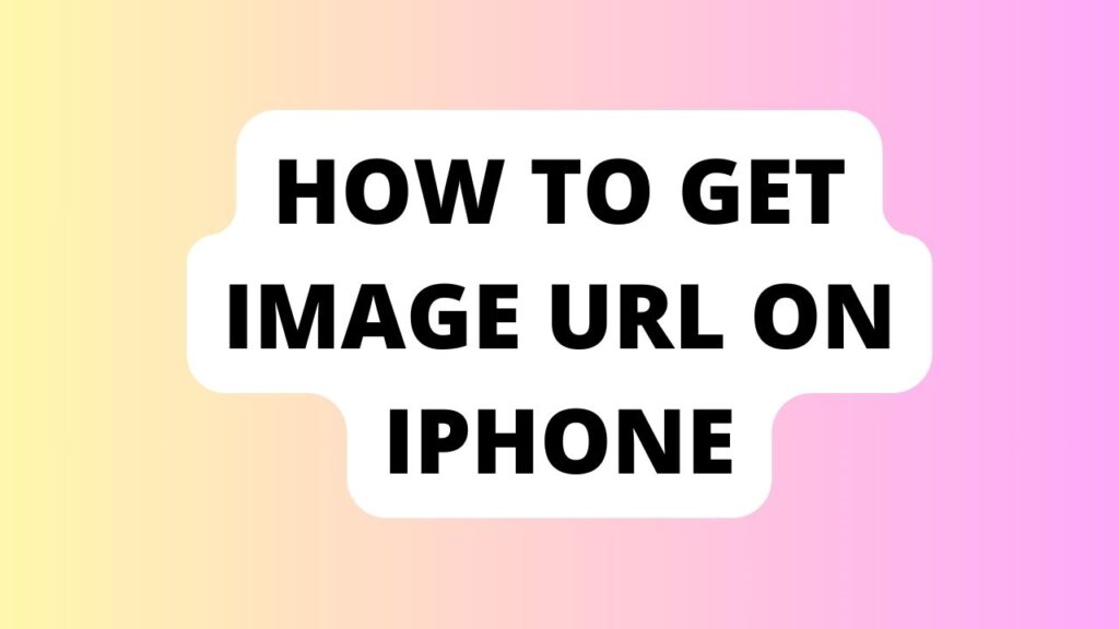 How to Get Image Url On Iphone