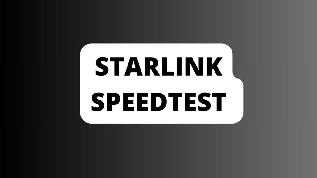 starlink speedtest
